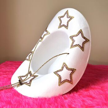 Baby Pink And Gold Star Cowboy Hat, 3 of 5