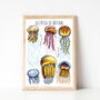 Jellyfish Of Britain Wildlife Print, thumbnail 2 of 10