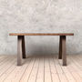 Albert Natural Walnut Dining Table A Shaped Legs, thumbnail 3 of 7