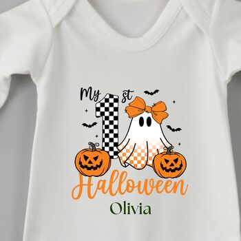 Personalised 1st Halloween Babygrow, 2 of 2