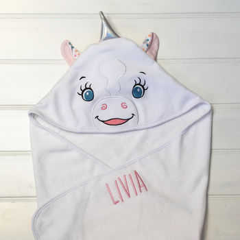 Personalised Unicorn Hooded Towel, 3 of 7