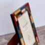 Natalini Multi Coloured Marquetry Larger Photo Frame, thumbnail 3 of 4