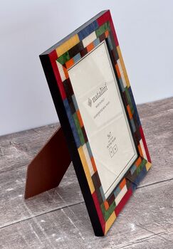 Natalini Multi Coloured Marquetry Larger Photo Frame, 3 of 4