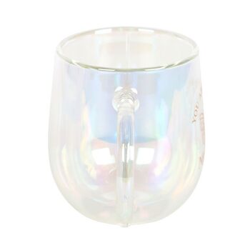 Double Walled Glass Mug Iridescent You Are Made Of Magic, 5 of 7