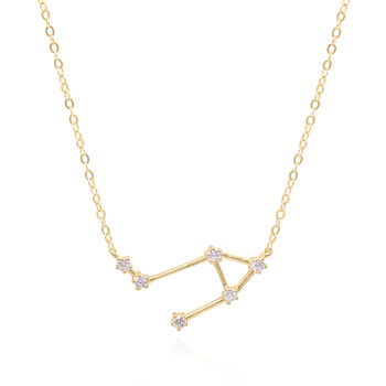 Esphyr Constellation Zodiac Necklace 18 K Gold Plated, 5 of 8