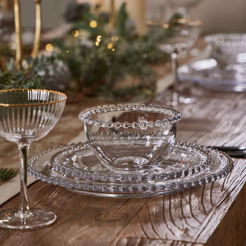 Luxury Bella Perle Glass Table Place Settings, 3 of 6