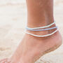 Marley Glass Bead Anklet, thumbnail 1 of 6