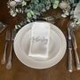 Personalised Reusable Silver And White Napkin Set, thumbnail 2 of 10