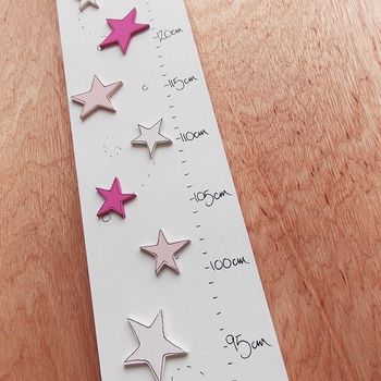 Personalised Little Pink Stars Height Chart, 2 of 3