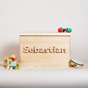 Personalised Wooden Toy Box, 3 of 8