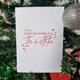 Personalised Couples Mistletoe Christmas Card And Date, thumbnail 1 of 6