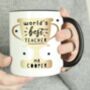 Personalised World's Best Teacher Trophy Mug, thumbnail 1 of 4