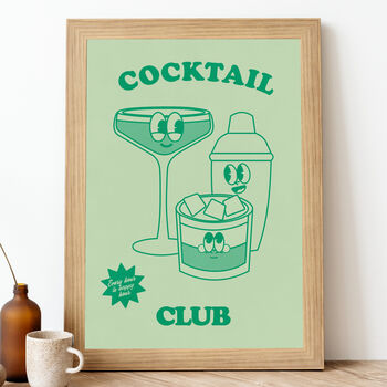 Cocktail Club Cartoon Print, 2 of 5