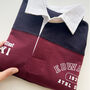 Personalised Men's Rugby Shirt With Personalised Surname, Date And Initials, thumbnail 2 of 5