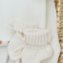 Hello World Embroidered New Baby Long Sleeve Knitted Romper, thumbnail 7 of 12