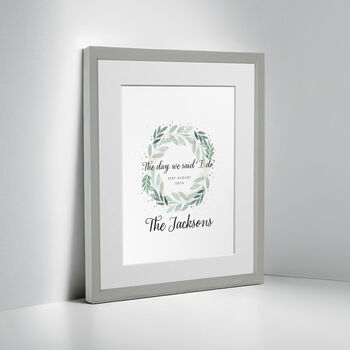 Personalised Anniversary “I Do” Keepsake Framed Print, 5 of 10