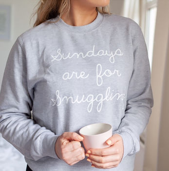 Sundays Are For Snuggling Sweatshirt Jumper, 2 of 9