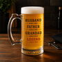 Personalised Father Grandad Legend Beer Stein, thumbnail 2 of 2