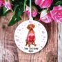 Personalised Vizsla Dog Love Decoration, thumbnail 2 of 2