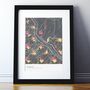 Personalised Floral Abstract Map Print, thumbnail 2 of 5