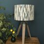 Marine Blue Abstract Drum Lampshade, thumbnail 1 of 12