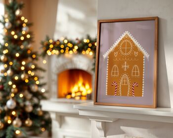Gingerbread House Kids’ Christmas Art Print, 6 of 7