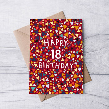 18th Birthday Card For Men, Geometric 18th Card, For Him, 2 of 2