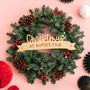 Personalised Christmas Wreath Sign, thumbnail 1 of 2