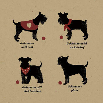 Personalised Schnauzer Print For One Or Two Dogs, 2 of 10