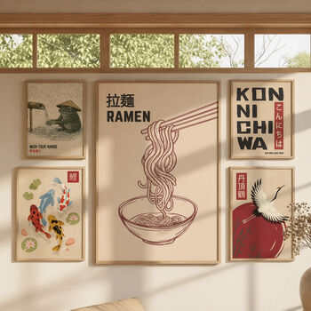 Japanese Frog Bathroom Print | Wash Your Hands Wall Art, 4 of 6