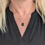 The Rectangle Black Onyx Necklace, thumbnail 5 of 9