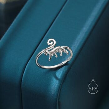 Adjustable Cat Ring In Sterling Silver, 7 of 12