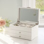 White Wooden Jewellery Box, thumbnail 1 of 6