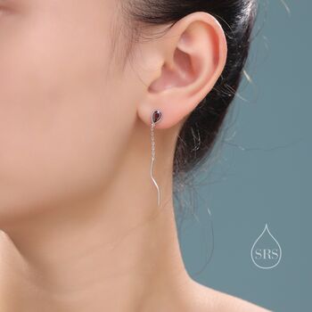 Sterling Silver Balloon Dangle Stud Earrings, 6 of 12
