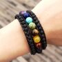 Lava Bead Chakra Inspired Wrap Bracelet, thumbnail 1 of 7