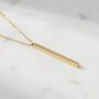 Vertical Gold Bar Necklace, thumbnail 4 of 8