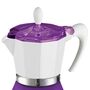Italian Moka Pot Espresso Maker 'Pin Up' In Purple, thumbnail 2 of 3