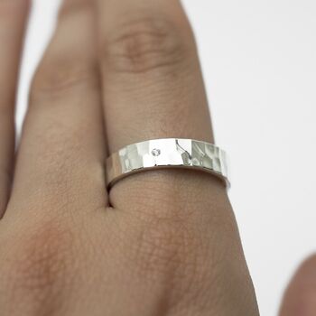 Sterling Silver Diamond Set Secret Message Ring, 5 of 8