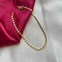 Golden Brass Floral Minimalist Foot Payal Anklet, thumbnail 1 of 4