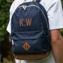 Personalised Initials Navy Heritage Backpack, thumbnail 1 of 4