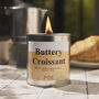 Buttery Croissant Wood Wick Candle Bakery Inspired For Autumn, thumbnail 1 of 9