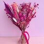 Cerise Dried Flower Arrangement With Babies Breath And Pampas, thumbnail 6 of 6