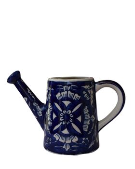 Bold Blue Pottery Ceramic Watering Can/Vase, 7 of 12