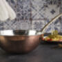 Handmade Copper Wok With Brass Handle – 420 Mm Diameter, thumbnail 1 of 6