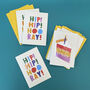 Colourful Rainbow Cake Birthday Blank Card Set, thumbnail 1 of 4