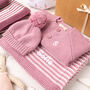 Luxury Baby Girl Dawn And Petal Pink Knitted Gift Box, thumbnail 1 of 9
