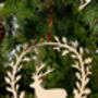 Deer Wooden Wreath, thumbnail 3 of 5