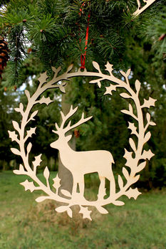 Deer Wooden Wreath, 3 of 5