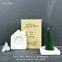 East Of India Matchbox Incence Holder And Two Incence Cones Lime Basil And Mandarin 'You Are Strong', thumbnail 2 of 3