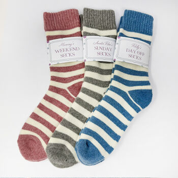 Personalised Cosy Socks, Warm Socks, Walking Socks, 3 of 8